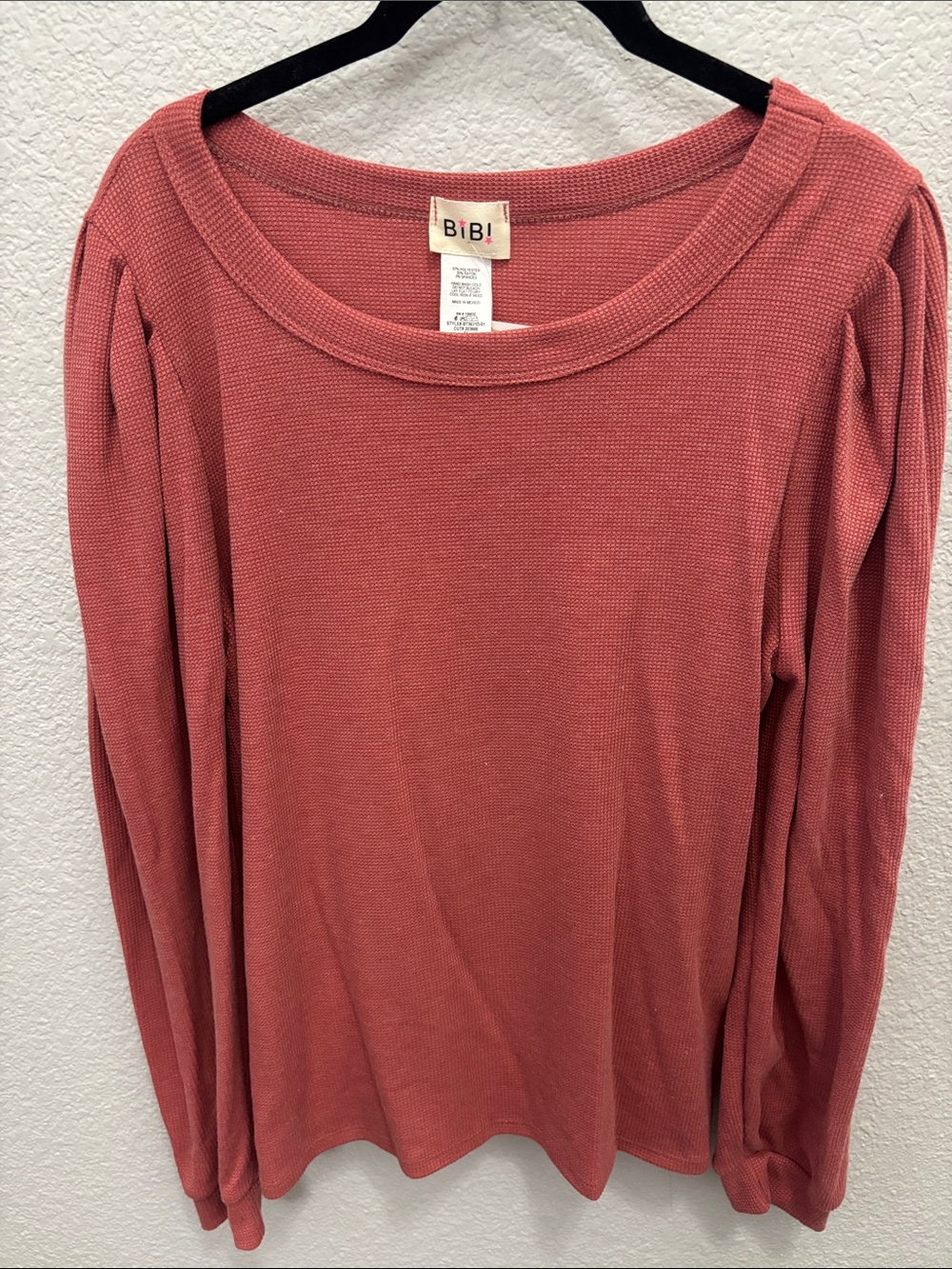 Waffle knit top